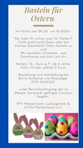 Basteln für Ostern 09.04.2022