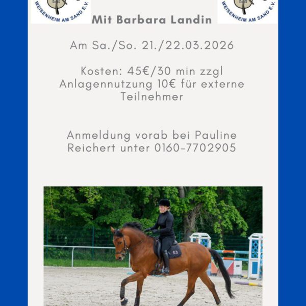 Lehrgang Barbara Landin 2026